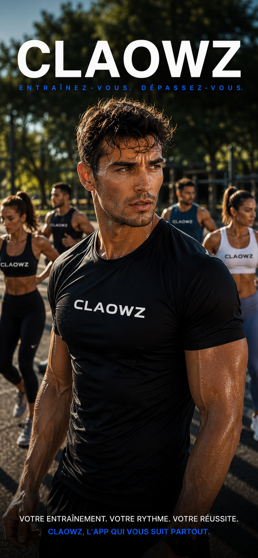 Visuel CLAOWZ avec plusieurs sportifs